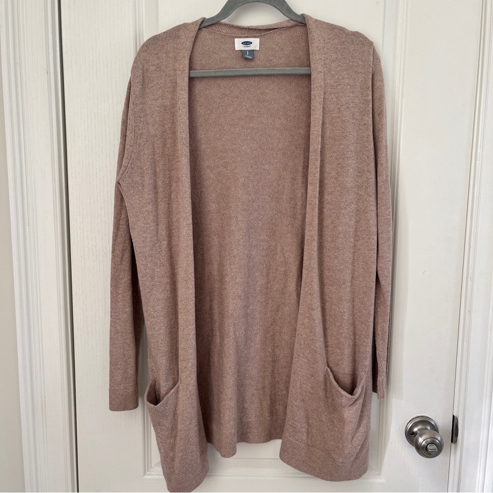 Old Navy Blush  Knit Cardigan Sweater Women's S Petites Open Front Pockets